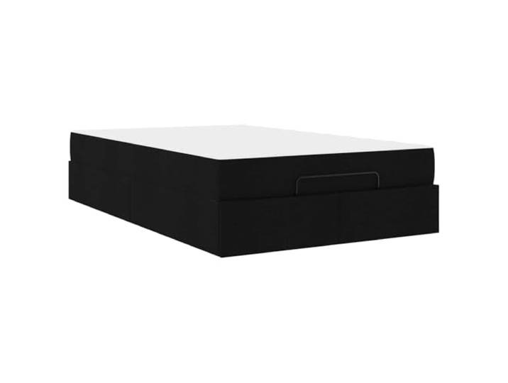 PUGYNBK Doppelbett mit Schaumstoffmatratze, Schwarz Integrierte Aufbewahrung, moderne Schubladen, weicher Stoff, pflegeleicht