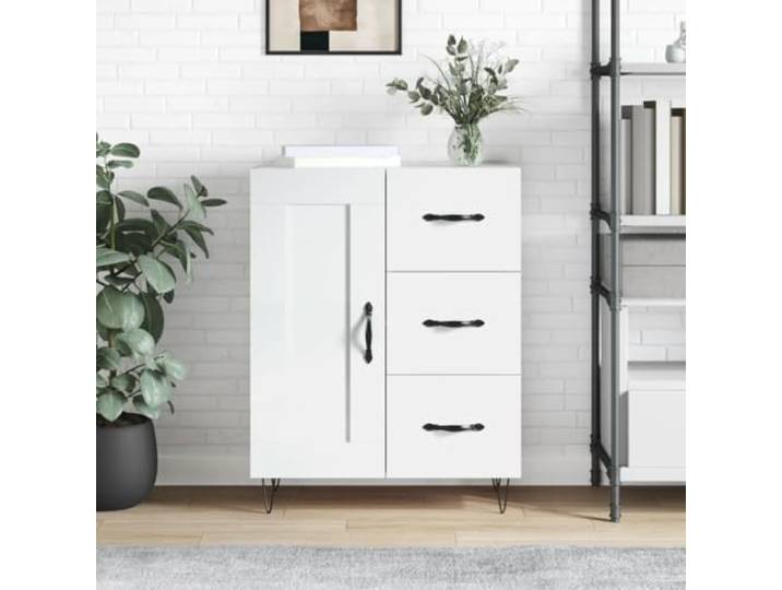 HEFZGDB Klassisches Sideboard für Wohnzimmer aus Holzwerkstoff mit glatter Oberfläche zur Aufbewahrung und Präsentation, Weißes Sideboard mit viel Stauraum