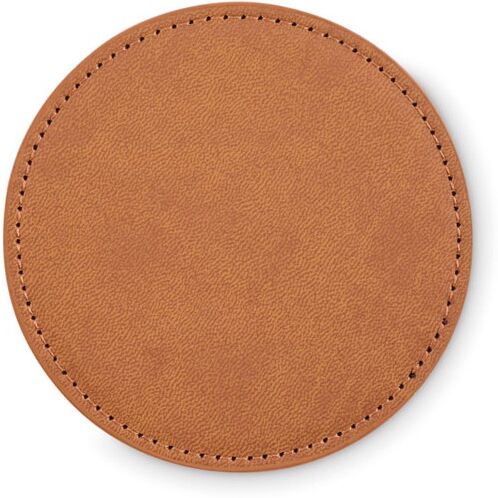 POSA Sous-verre rond en PU Marron