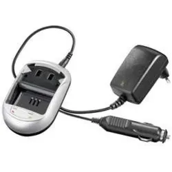XCell Schnell-Ladegerät Sanyo UR-121, UR-121D, UR-124 (Kamera Akku Ladegerät), Kamera Stromversorgung, Mehrfarbig, Schwarz, Weiss