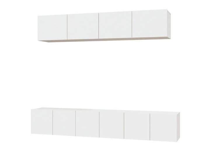 vidaXL TV-Schrank 5-tlg. TV-Schrank-Set Weiß Holzwerkstoff (5-St)