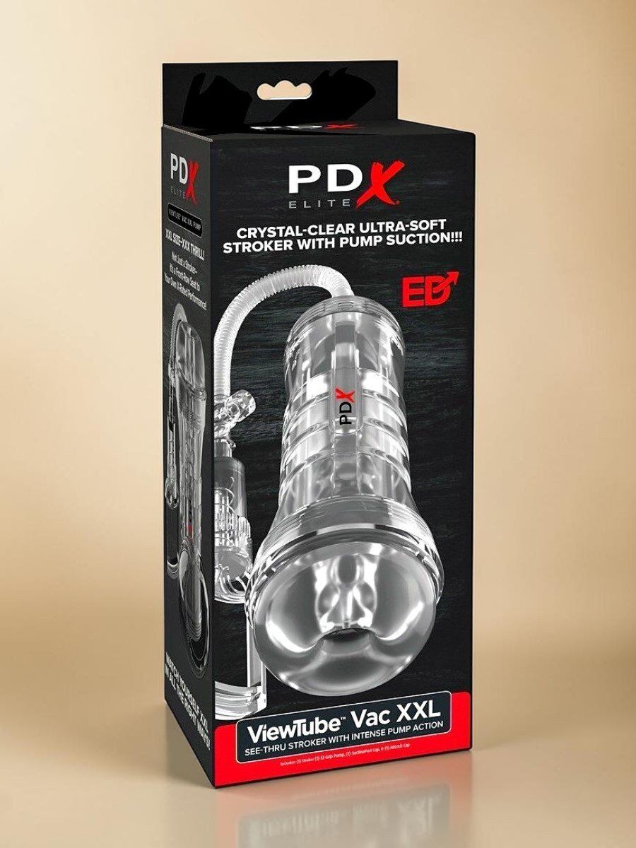 Elitegroup Masturbateur transparent avec pompe à succion réglable XXL