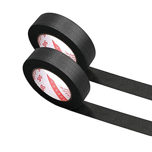 Vogueing Tool 2 Rollen Getextureerde Papieren Masking Tape 5mm x 50m - Zwart