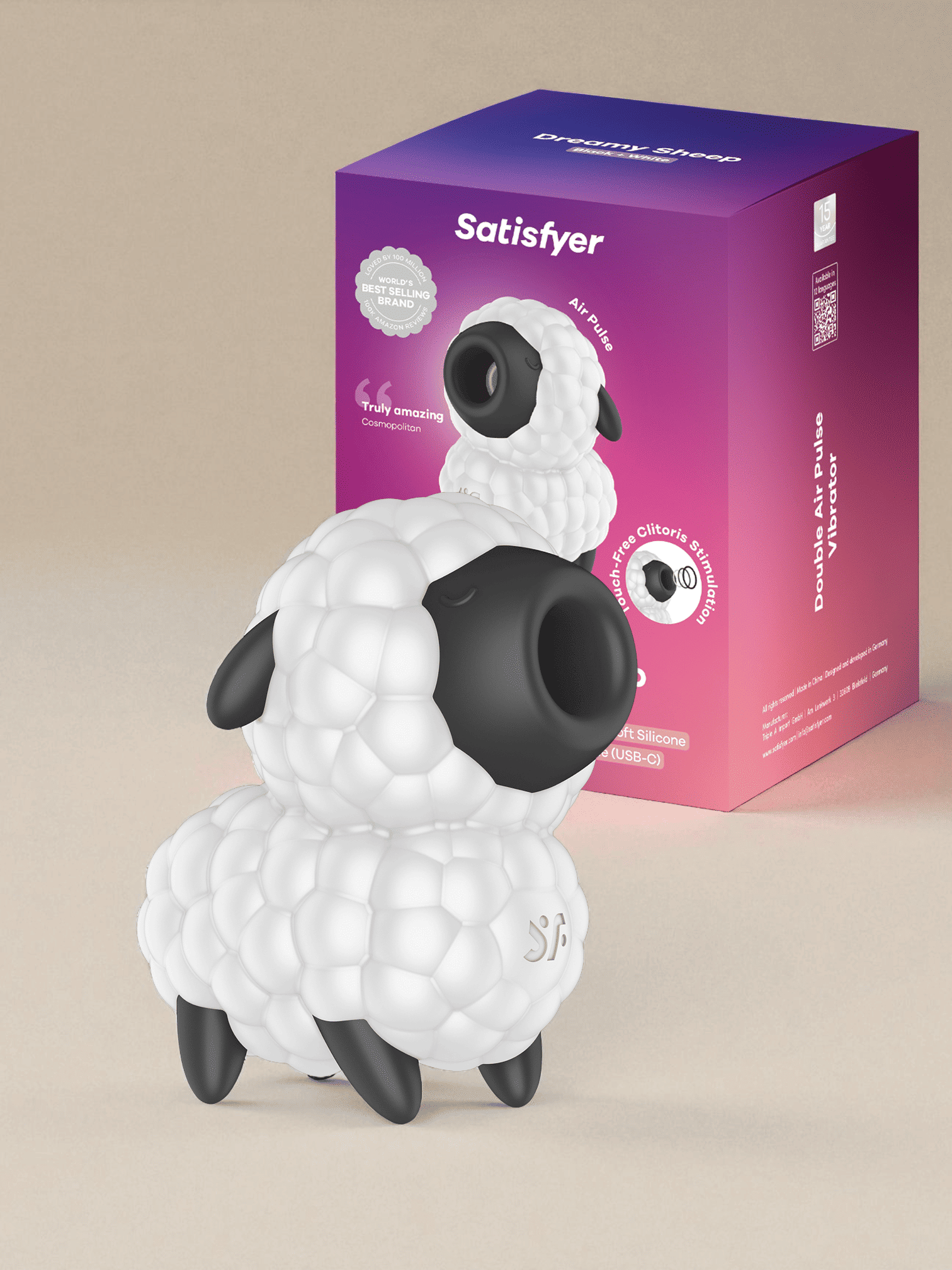 Satisfyer Dreamy Sheep - Vibromasseur Air Pulse - Blanc