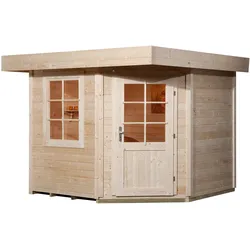 Weka Designhaus 213 240x240cm Gr.1 naturbelassen - 50 % Rabatt auf Dacheindeckung