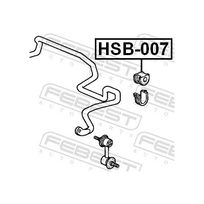 FEBEST Lagerung, Stabilisator HSB-007 Vorderachse für HONDA