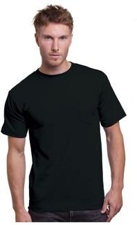 Bayside BA3015 Union-Made Pocket T-Shirt in Black size 4XL   Cotton 3015
