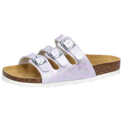Pantolette LICO "Pantolette Bioline Kids", Mädchen, Gr. 34, lila, Synthetik, Schuhe Pantolette