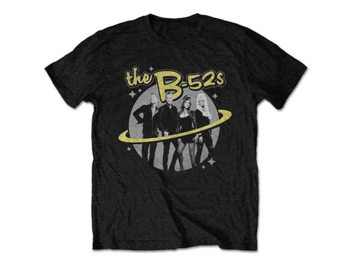 B 52's T Shirt Saturn Photo Band Logo nieuw Officieel Mannen Zwart S