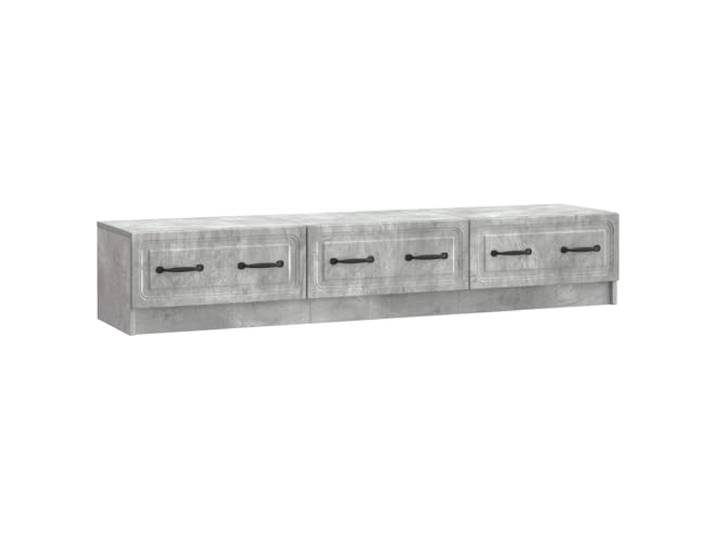 KGHERMDF TV-Schrank Betongrau 147 cm Lowboard Holzwerkstoff Viel Stauraum, Sanfte Schubladenmechanik, Moderne Metallgriffe, Pflegeleicht