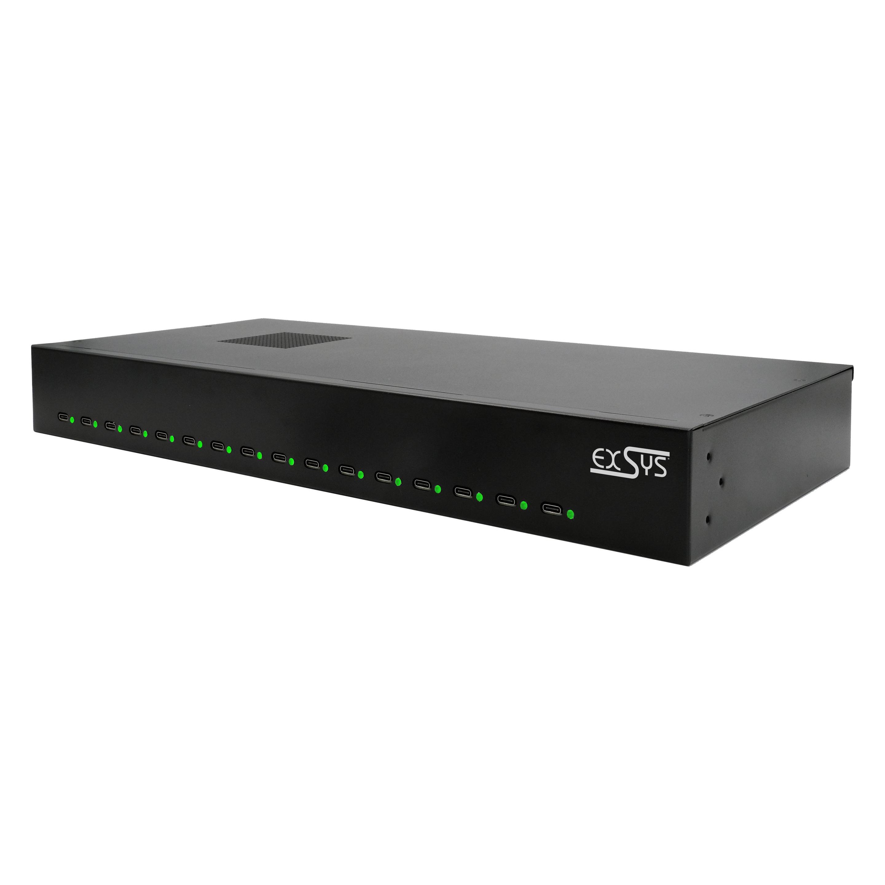 Exsys Ladestation (480 W, 16 Ports) (EX-11016)