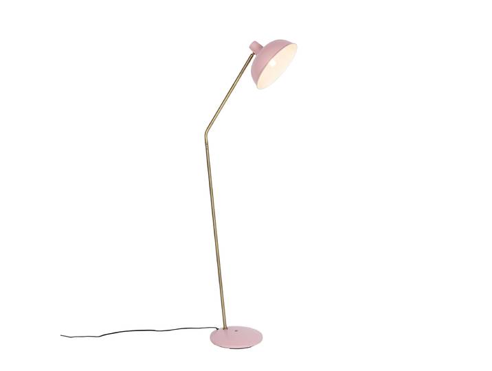 Lampadaire rétro rose avec bronze - Milou