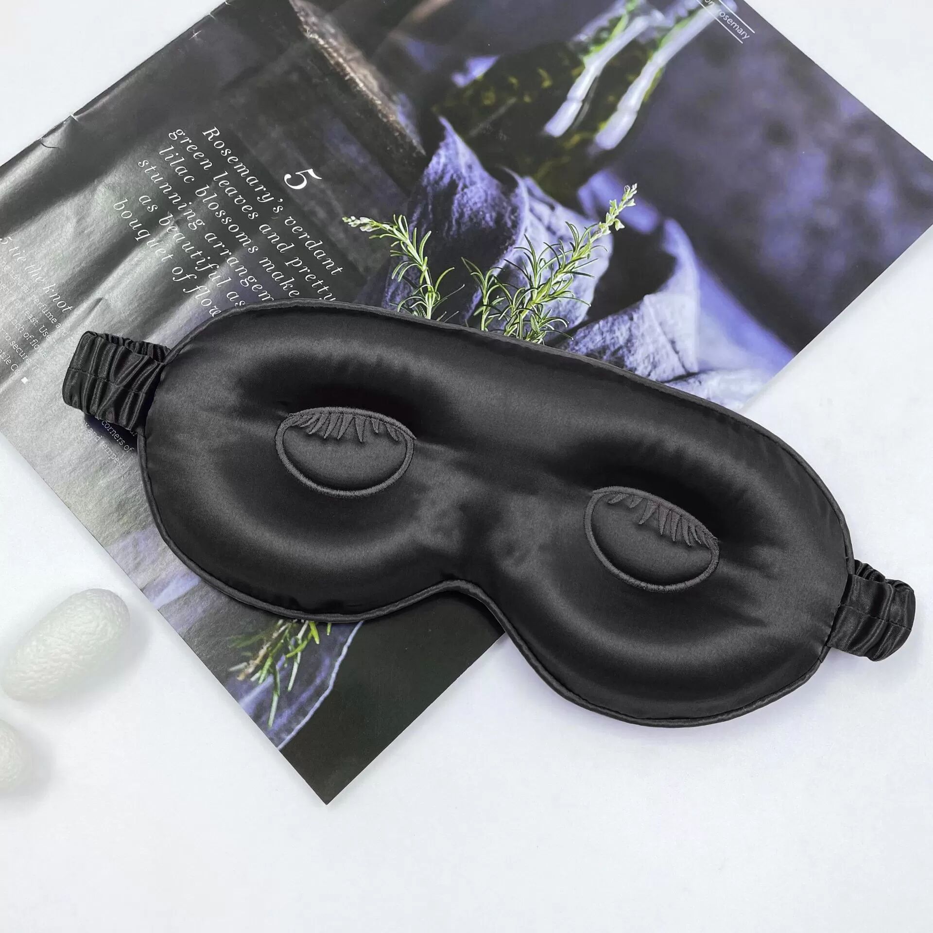 INF Masque pour les yeux en soie - Masque de sommeil avec contour 3D