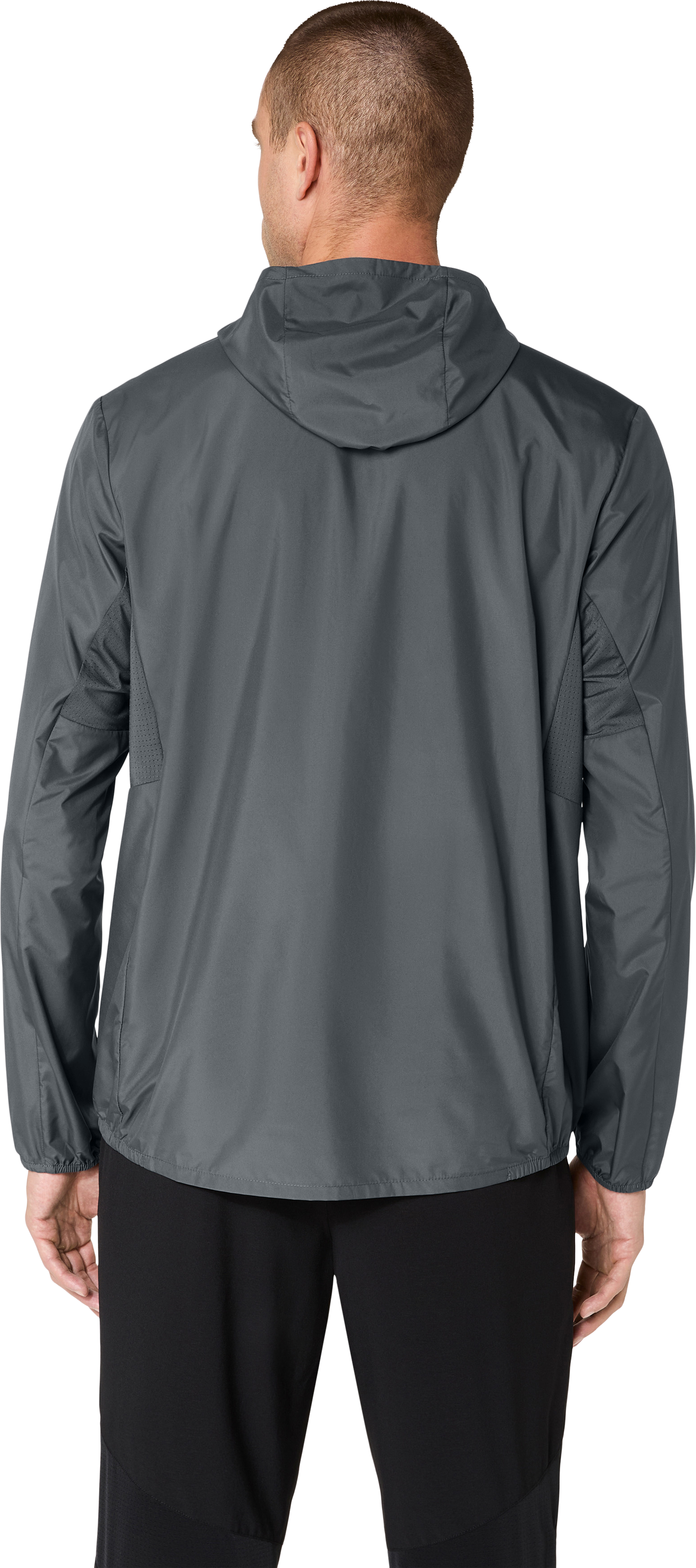 Laufjacke ASICS "ASICS CORE JACKET", Herren, Gr. XXL, grau (steel grau), Obermaterial: 100% Polyester, Jacken Laufjacke, Wasserabweisend, Windabweisend, Atmungsaktiv steel grau XXL