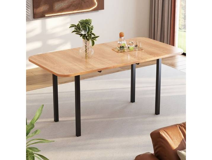 Table de salle à manger extensible 120 * 80 * 75 cm convient pour 4 à 6 personnes convient pour le salon et la salle à