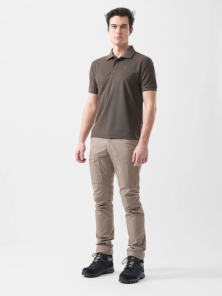 FJÄLLRÄVEN Herren Funktionspolo Crowley Pique braun   M M