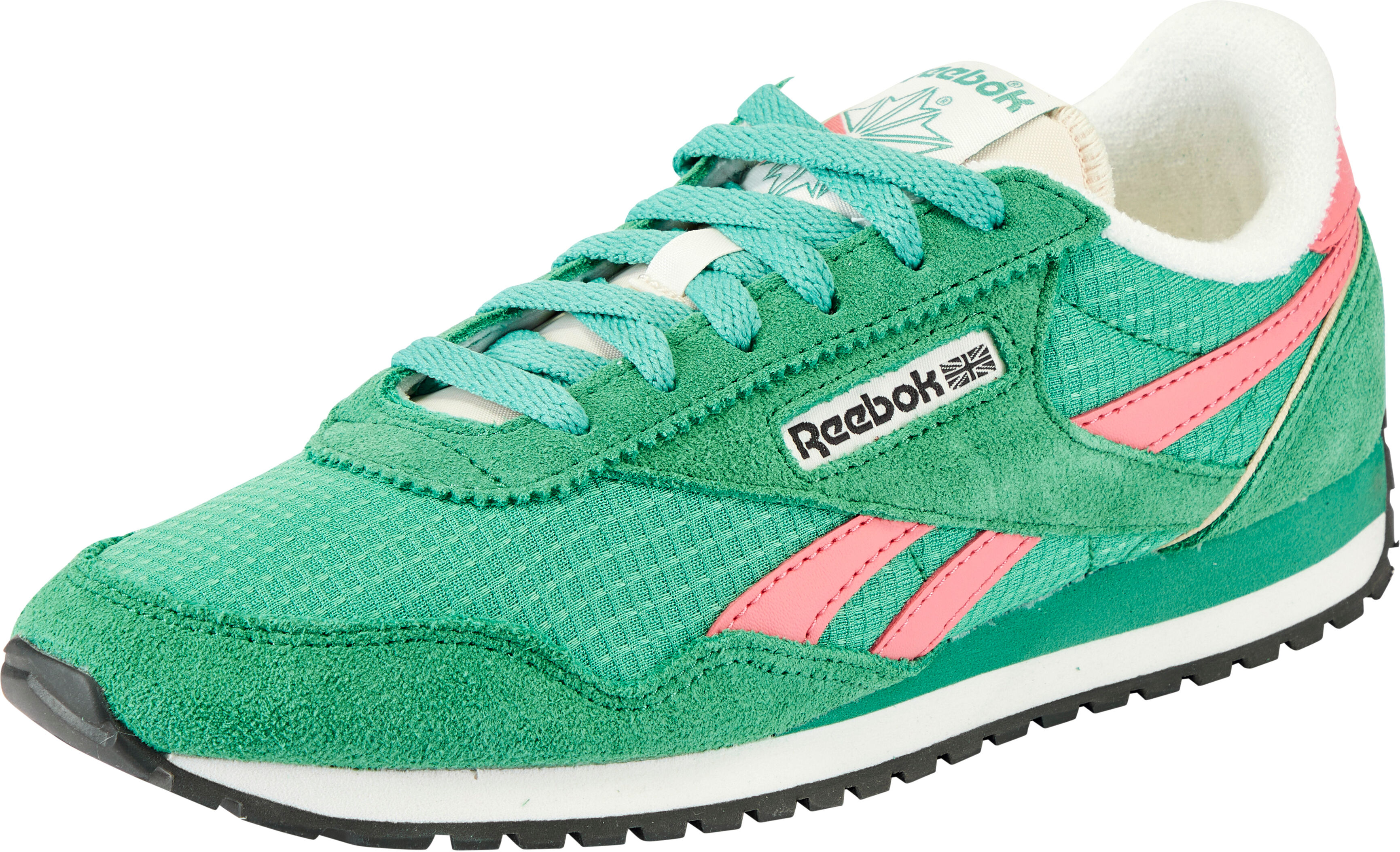 Sneaker REEBOK CLASSIC "CLASSIC AZ", Damen, Gr. 39, grün (upgrade grün, upgrade grün, passion pink), Leder, Synthetik, Textil, Schuhe Sneaker upgrade grün, upgrade grün, passion pink 39