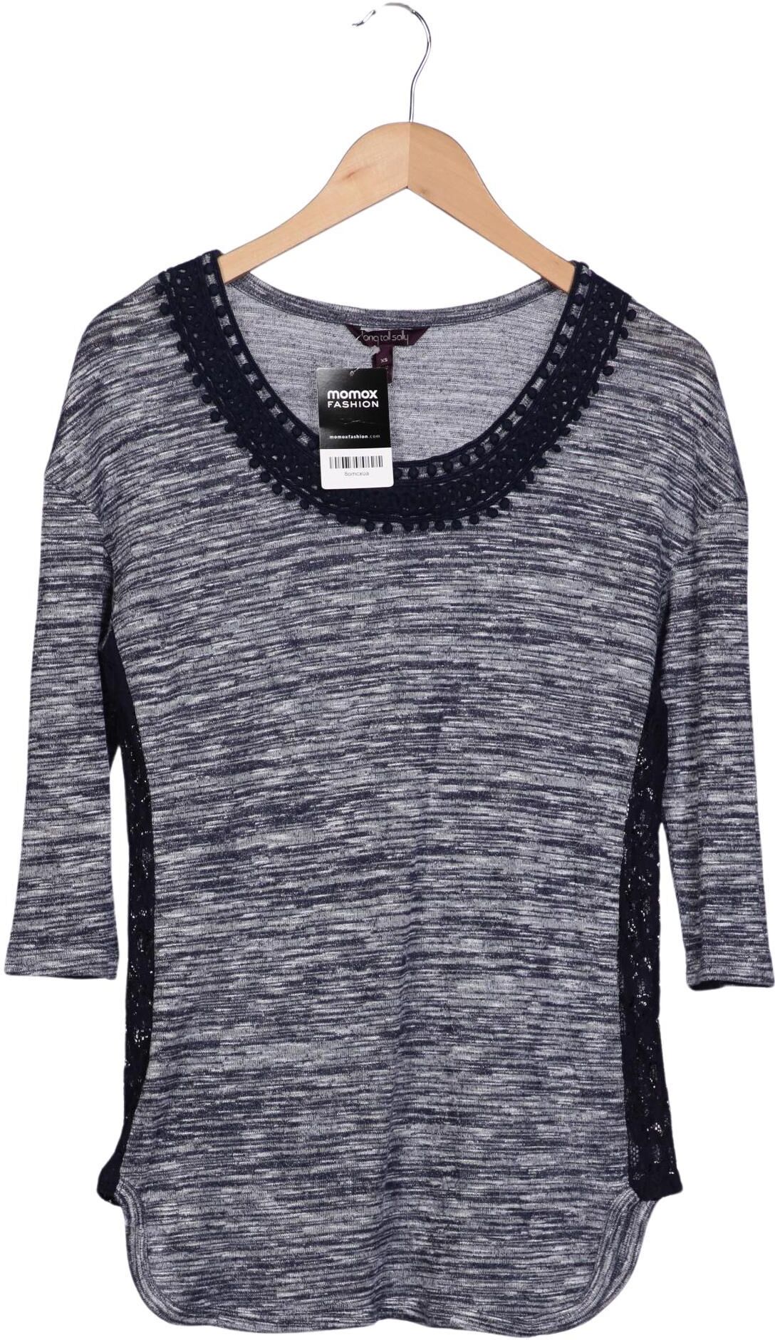 Long Tall Sally Damen Langarmshirt, Marineblau, Gr. XS, Synthetik / Baumwolle - Second Hand