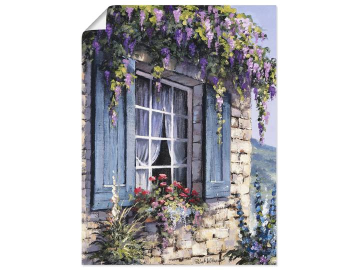 Wandbild ARTLAND Fenster I , lila (farbe bild(er): lila), B:60cm H:80cm, Bilder, Wandbild, als Leinwandbild, Poster in verschied. Grössen