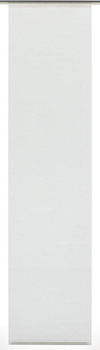 Wit semi-transparant paneelgordijn van wasbare stof - 60 x 245 cm