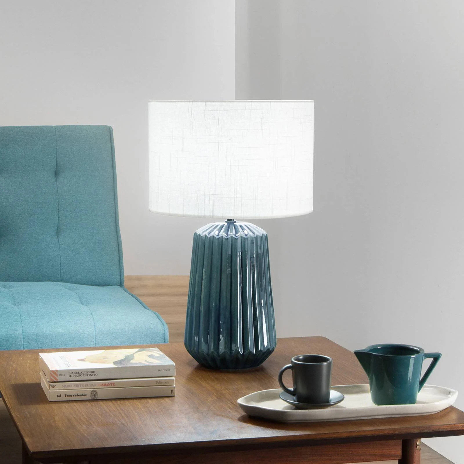 Luce Ambiente Design Tafellamp Kiowa, Blauw, Keramiek