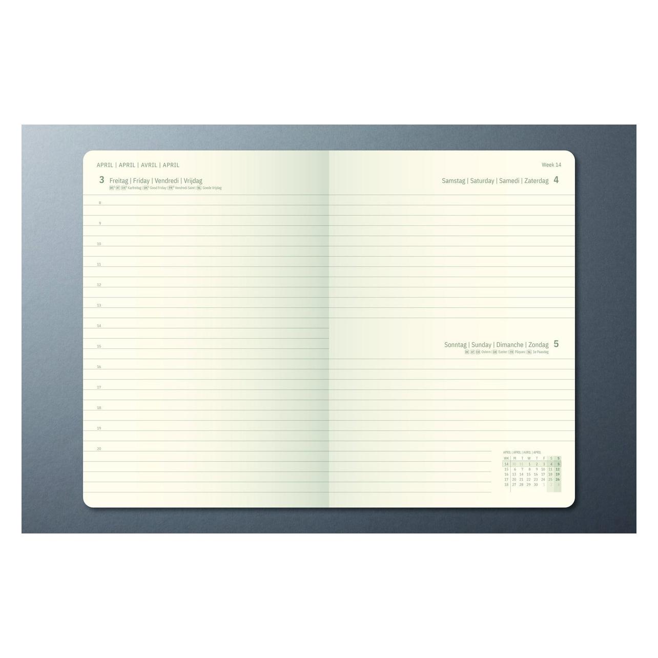 Sigel Tageskalender Conceptum 2027, ca. A5, schwarz (A5, 1 Tag / 1 Seite) (C2720)