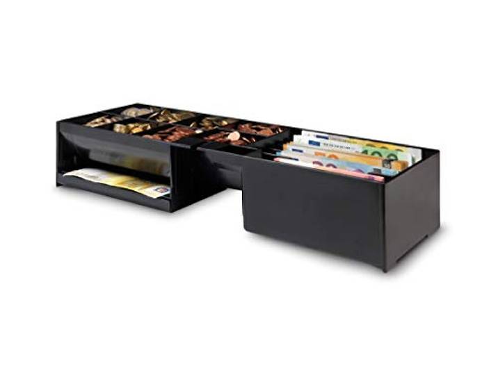 Safescan 4617T bac amovible qui organise votre argent à l'intérieur de votre tiroir-caisse - Bac avec 6 emplacements billets et 8 emplacements pièces - Convient au tiroir Safescan SD-4617S