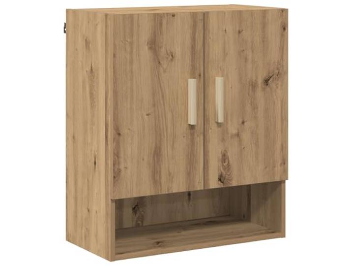 KLGBNCVE Wandschrank 60 x 31 x 70 cm Holzwerkstoff Eiche Wandmontage,Innenbereich,rechteckige Form,Tuer mit Scharnieren,viele Faecher,leicht zu reinigen