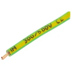 RS PRO, Kabelleitung, 2491B 1.0mm green/yellow LSHF wire (100 m)