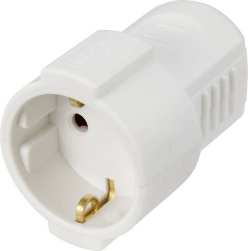 Sygonix SY-6618464 Schutzkontaktkupplung Polypropolene (PP) 250 V/AC Weiß