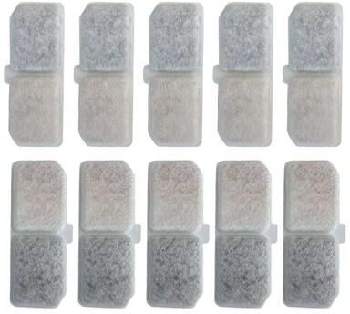 Inspired Living Premium Stainless Steel Cat Fountain Replacement Filters With Activated Carbon 10pcs