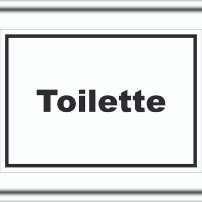 HB-Druck Toilette Schild mit Text Klo WC waagerecht A2 (420x594mm)