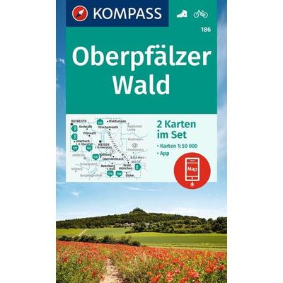 KOMPASS Wanderkarten-Set 186 Oberpfälzer Wald (2 Karten) 1:50.000, Sonstige von , KOMPASS Freytag & Berndt, 978-3-99121-828-9