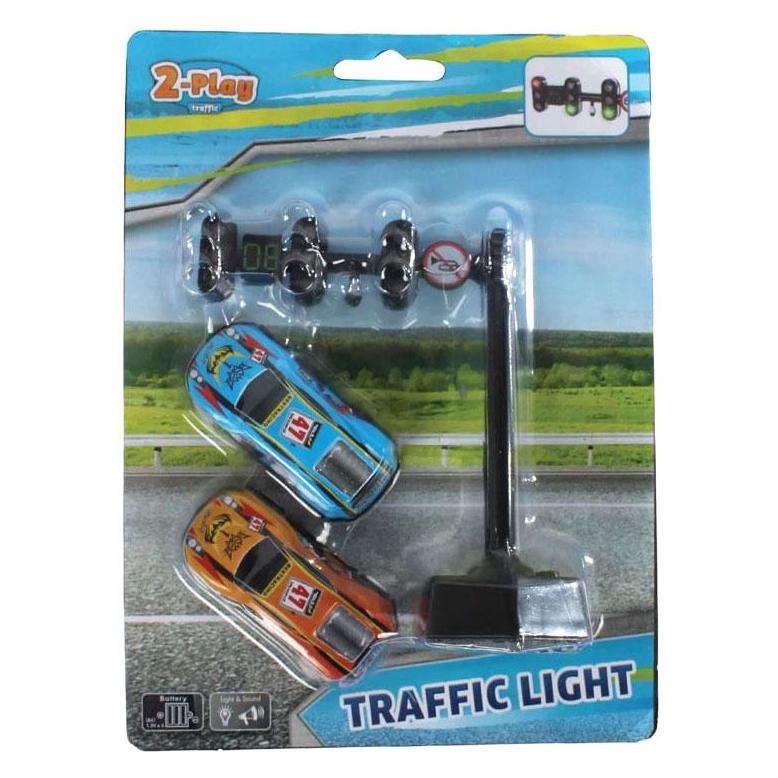 2-Play 2-Spiel-Ampel mit 3 Lichtern und 2 Autos (72156645)