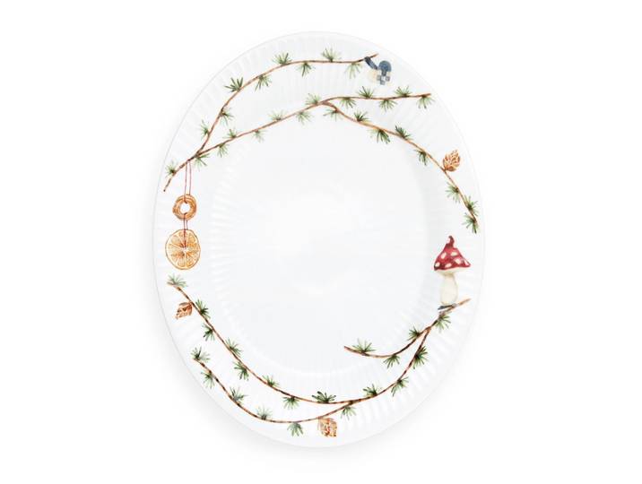 Kähler Plat oval Hammershøi Christmas 22,5x28,5 cm