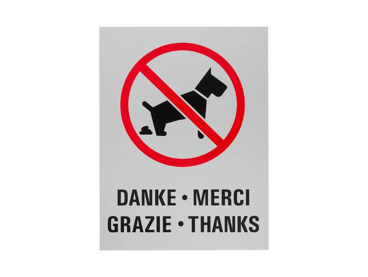 Keine Hundetoilette Schild 20 × 15 cm