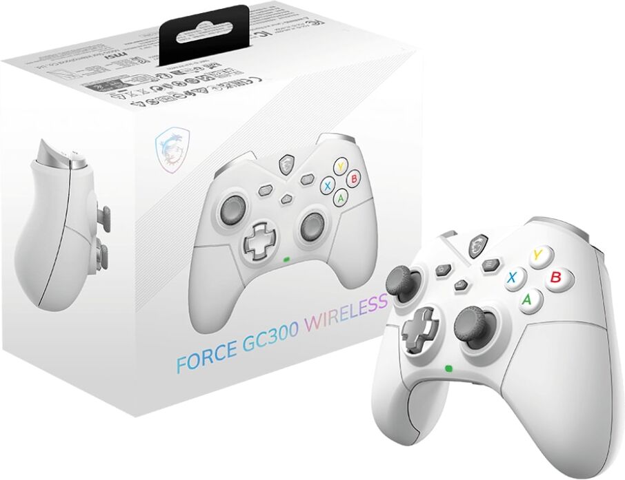 MSI Gamepad "Force GC300 W WHITE Gamecontroller Wireless", weiß, B:14,8cm H:6,8cm T:11,1cm, Spielecontroller, Gamepad
