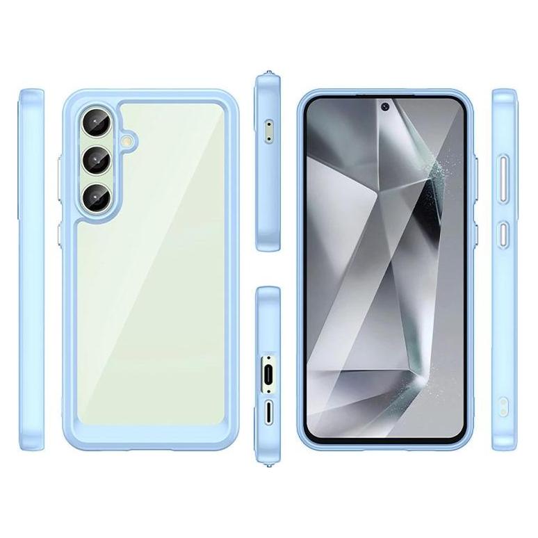 Hurtel Outer Space Case Silikonhülle mit Gelrahmen für Samsung Galaxy S24 FE - blau (Samsung Galaxy S24 FE) (OUTER SPACE CASE SAMSUNG GALAXY S24 FE BLUE)