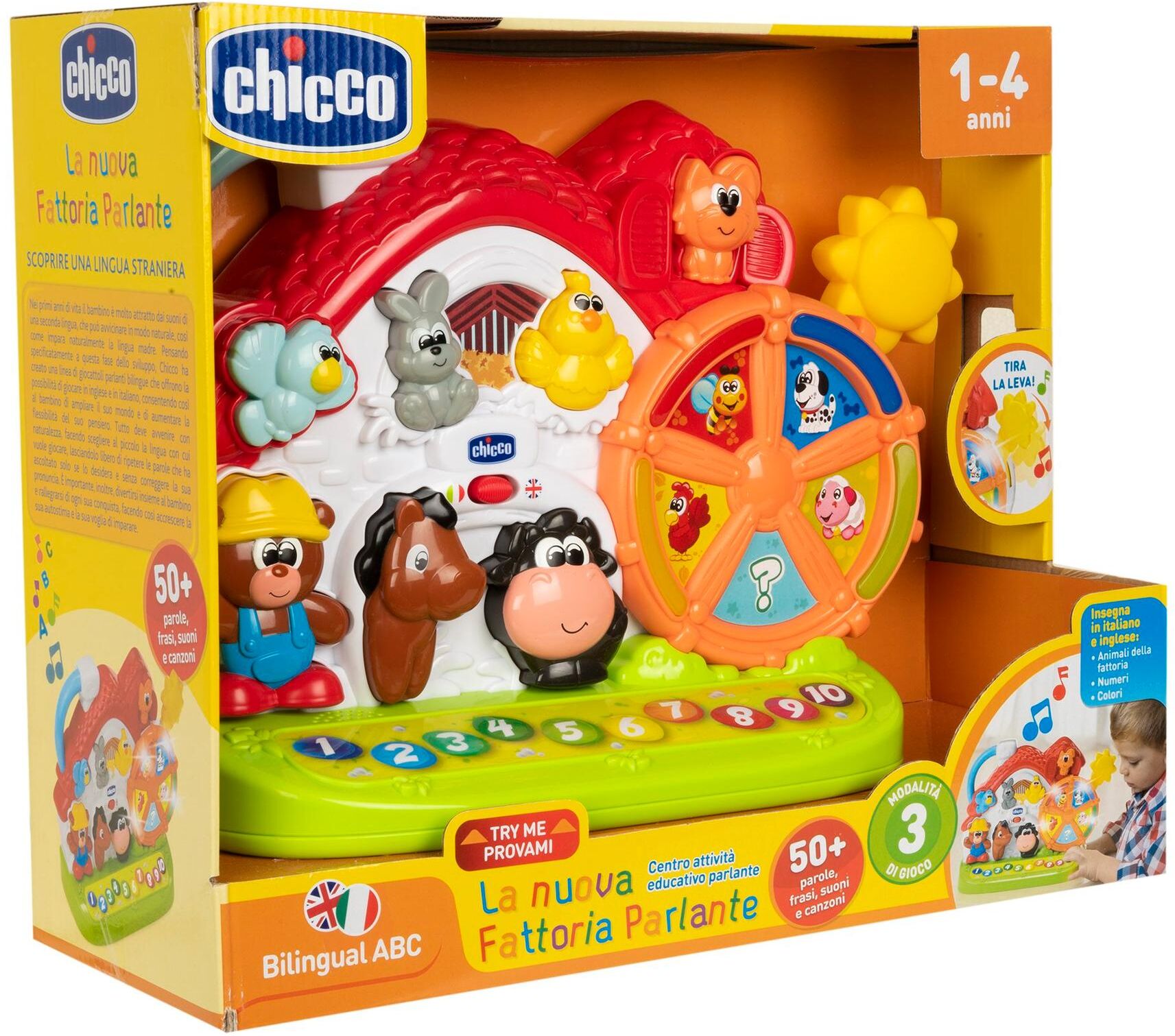 Lernspielzeug CHICCO "Sprechende Farm", Kinder, bunt, Kunststoff, Lernspielzeug Lernspielzeug bunt Einheitsgröße