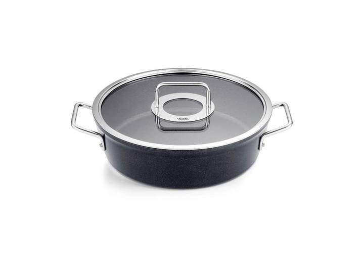 Fissler Bratentopf Adamant, Schwarz, Metall, 4.3 L, backofengeeignet, kratzfest, Kochen, Töpfe, Bräter