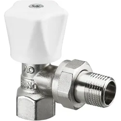 Oventrop Baureihe HR Handregulierventil 1190503 3/8", Eck, Messing vernickelt