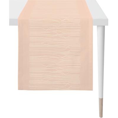 Tischläufer APELT "1714 Loft Style", rot (apricot), B:48cm L:140cm, Polyester, Viskose, Tischdecken, Jacquardgewebe