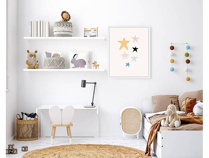 Tableau déco Love Stars 43 x 53cm Multicolore