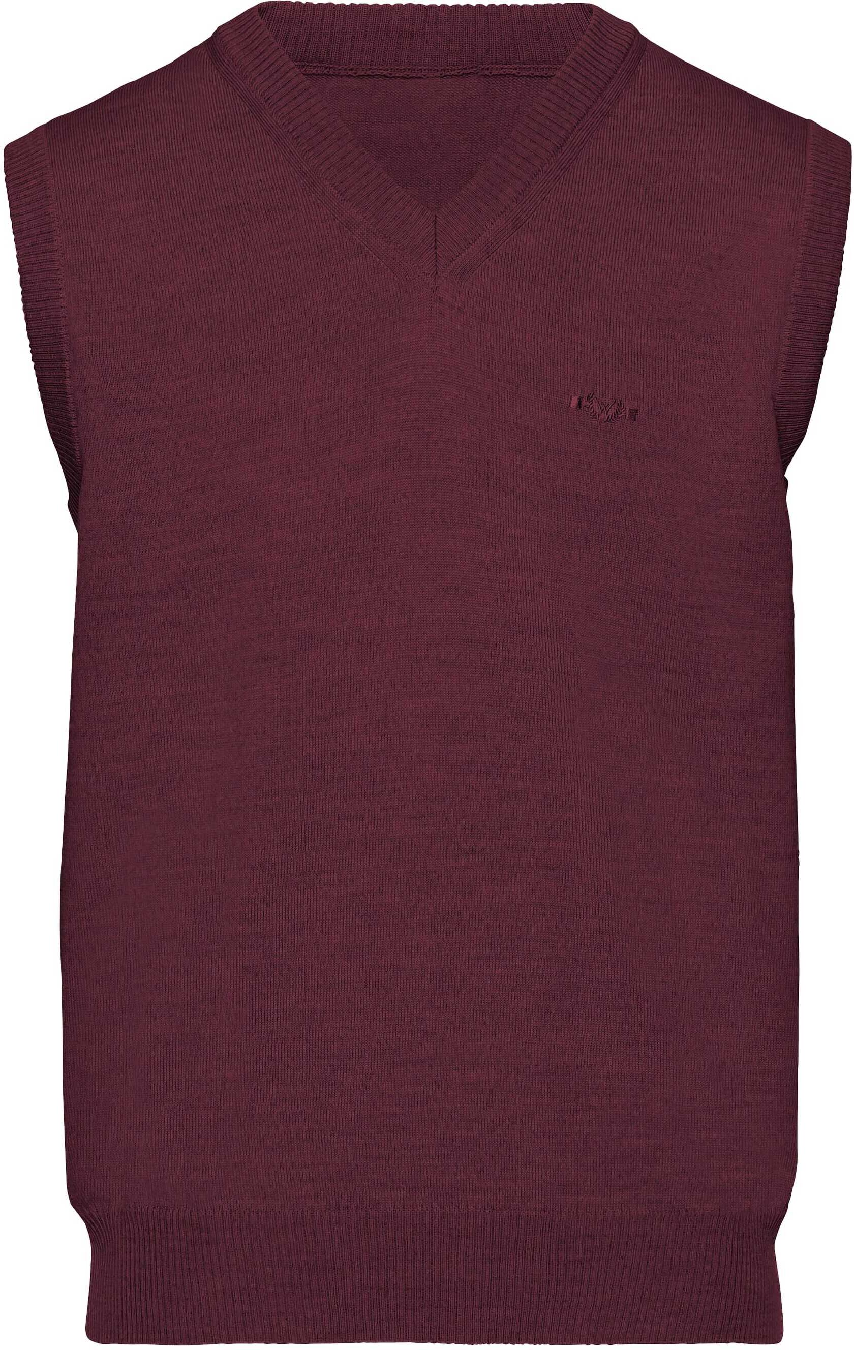 Pullunder WITT "Pullunder Pullunder", Herren, Gr. 52, bordeaux, Basic, V-Ausschnitt, Pullover Pullunder