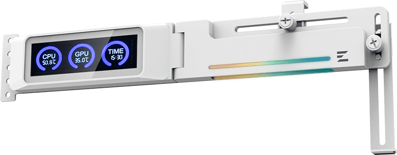 Zalman ZM-VS3 DS GPU Halterung mit Display - Weiss