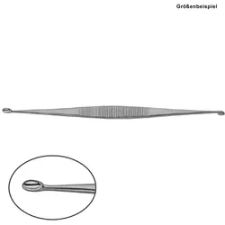 scharfer Doppellöffel nach Williger, oval/oval, Fig. 00/0, 13,5 cm
