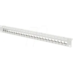 DIGITUS DN91410 - 19" Patchpanel für 24x Keystone Module, grau