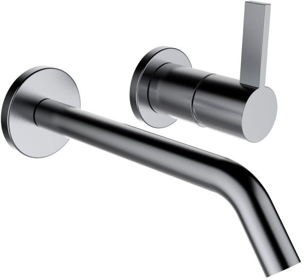 LAUFEN Kartell 2-Loch Unterputz-Waschtischmischer H3113360901201, Ausladung 175mm, Edelstahl