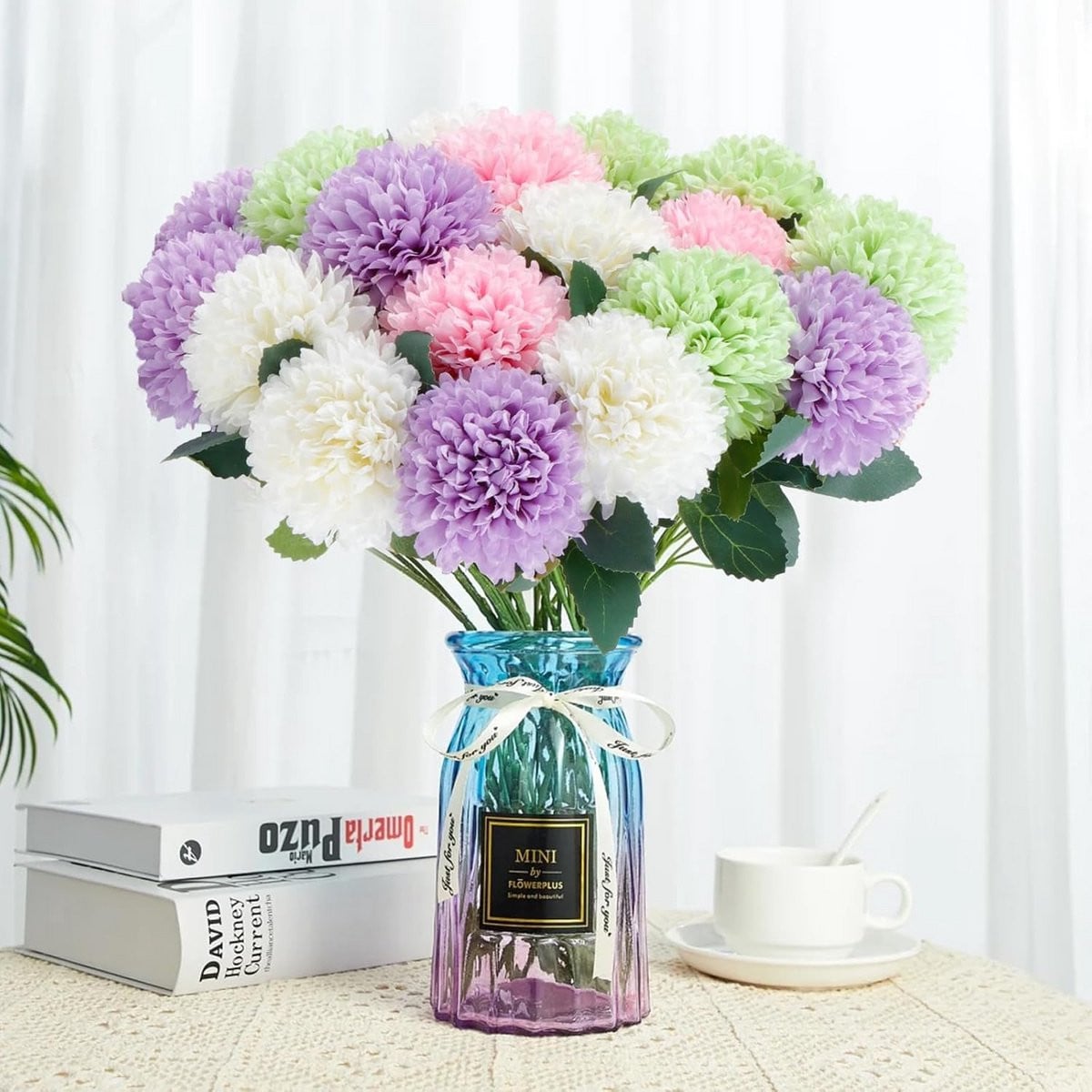 24 Stuks Realistische Kunsthortensia Bloemen met Echte Touch en Geur