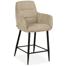 MAISON Barstuhl Waco 6 Mikrofaser Beige Sand